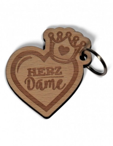 Schlüsselanhänger "Herzdame Krone"